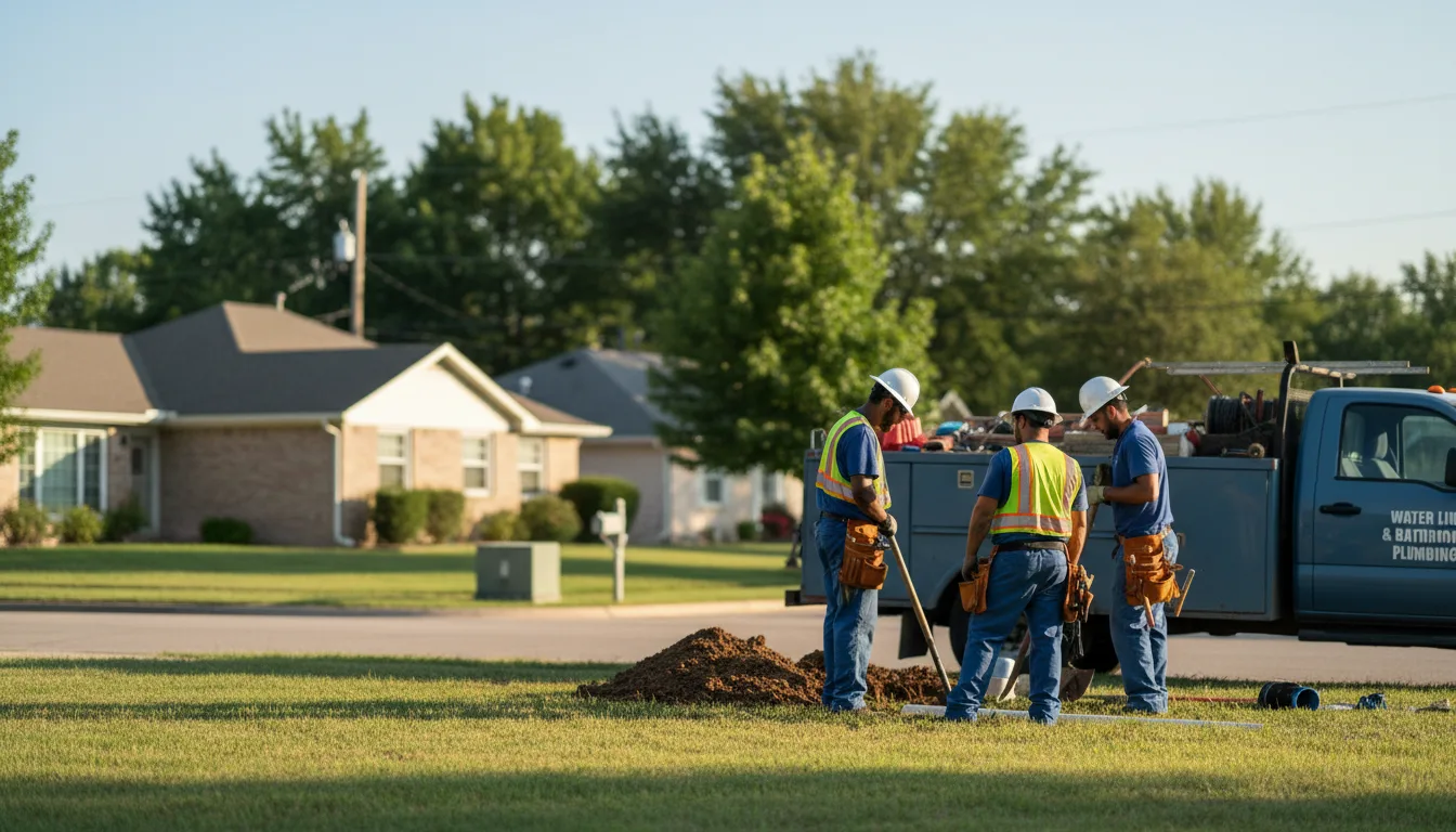 Residential water line and bathroom plumbing service in Justice, WV